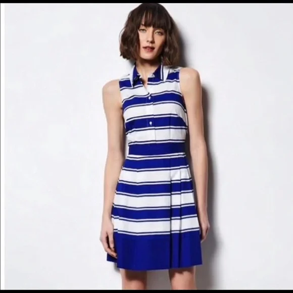 Milly | Dresses | Milly Dress Size Designnation Stripe Stretch Navy |  Poshmark